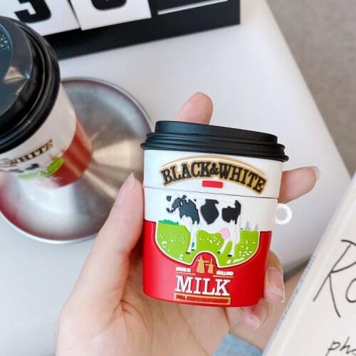 3D cute Cartoon Milk bottle soft Headphone Earphone case for apple airpods 1 2 3 pro Wireless Headset cover