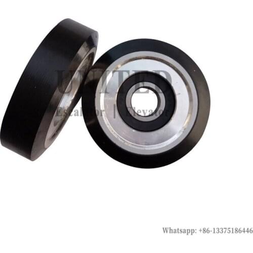 5pcs Elevator Guide Shoe Roller OD76mm W22mm Bearing 6203