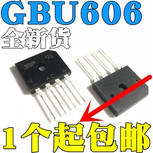 6 pçs/lote SETEMBRO GBU606 6A 600V