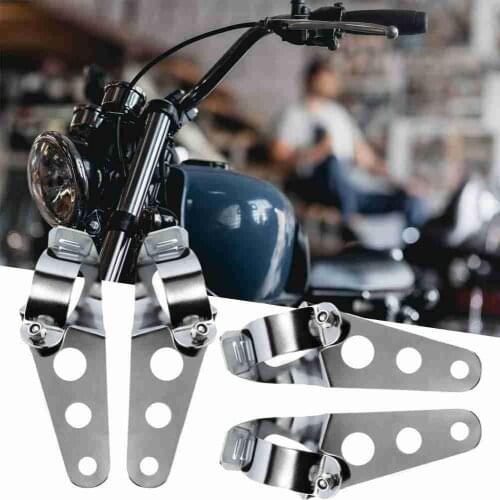 Retro Motorcycle Accessories Headlamp Headlight Front Shock Absorber Fixed Mounting Bracket Headlight Bracket