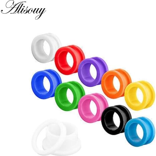 Alisouy 2 pieces 3-16mm gauges Colorful Acrylic Ear Plugs Tunnels Ear Gauges Piercing Expander Ear Jewelry Stretchers Ear Plugs