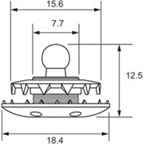 Canvas Fastener Buckle Snap Cap Button Buckle, 3/8 inch Diameter Black Chrome