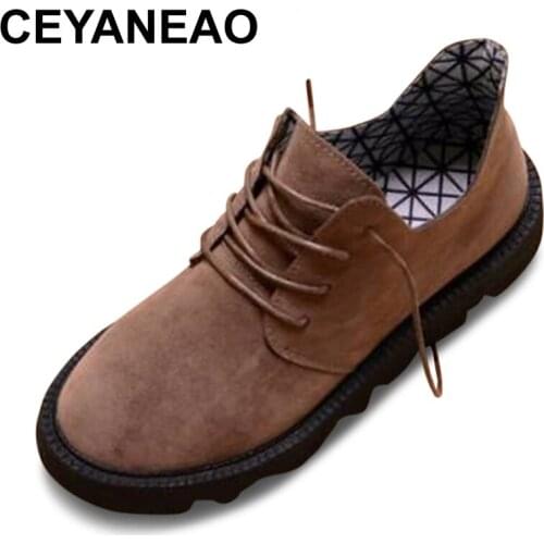 CEYANEAO Brand Canvas Shoes Women Autumn Winter High Quality Shoes Ladies Casual Shoes Lace Up Women Flats