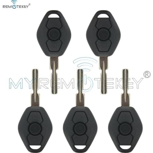 Remtekey 5pcs car key case shell 3 button for BMW 3 5 series X3 X5 Z4 HU58 key blade remote key cover