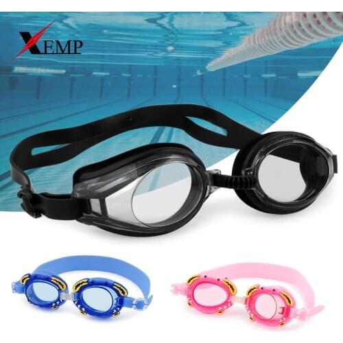 Childrens Children Swimming Goggles Mens And Womens Child-Style Silicone Waterproof Anti-Fog Casual Swimming Glasses