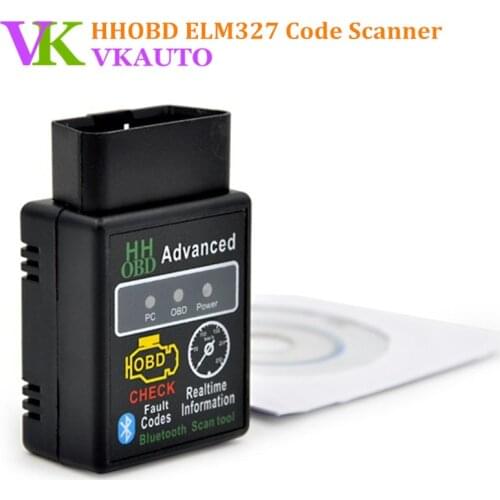 HH OBD ELM327 V2.1 Bluetooth HHOBD Advanced ELM327 Mini OBD2 Check Clear Fault Codes Scan Tool