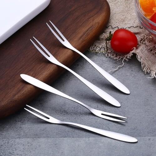 Stainless steel Creative Cake Fruit fork, Dessert fork- Great for Tastings, Cakes, and Using in Home, Kitchen, or Wedding Party