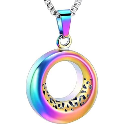 Circle of Life Urn Necklace for Ashes Holder Stainless Steel Ashes Keepsake Memorial Urn Jewelry