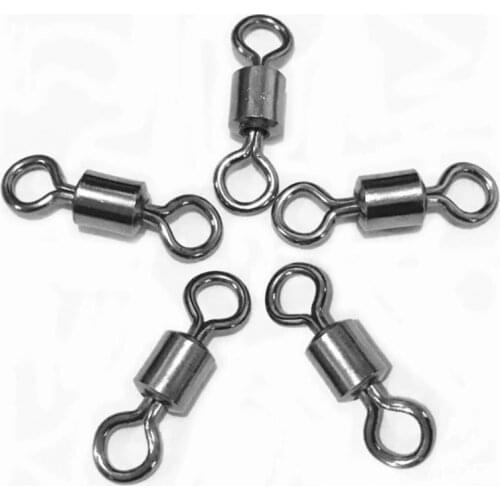 1-0/2-0/3-0/4-0/6-0/8-0/10-0 Copper Bearing Rolling Swivel Connector Lure Link Copper Fishing Tackle Accessories Fish Tool Pesca
