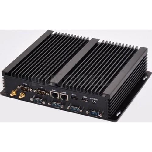 Win 10 optional cheap fanless industrial Computer barebone with Intel i3 4010u CPU 6 COM Ports 8GB RAM Mini Desktop PC Dual LAN
