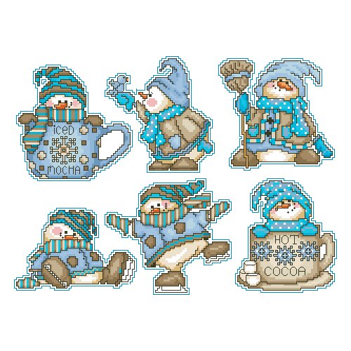 FF MM Counted Cross Stitch Kit Fan blowing a fan Handmade Needlework For Embroidery 14ct Cross Stitch DW-1689