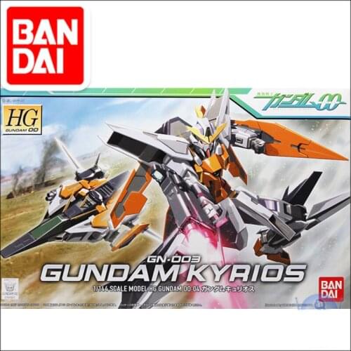 Bandai Original Genuine Assembly Model 57928 Gundam 00 HG 04 1/144 Kyrios Japanese Anime Toys