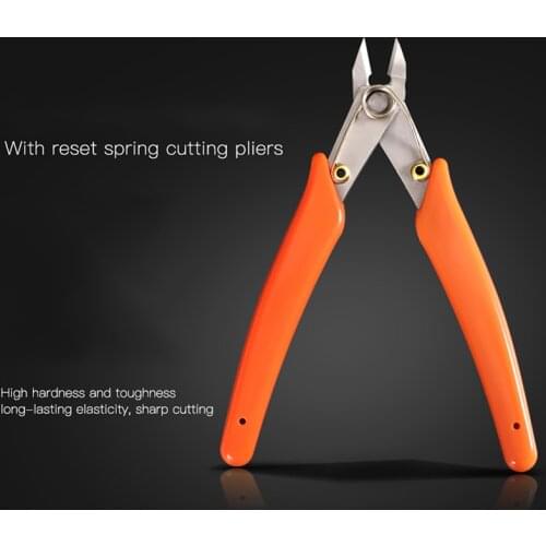 WL nozzle pliers with return spring, durable industrial grade multifunctional cutting pliers, wire electrician tool pliers