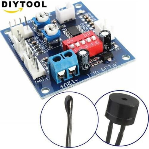 DC 12V 5A PWM PC CPU Fan Temperature Control Speed Controller Board Speed Controller Temperature Probe Buzzle