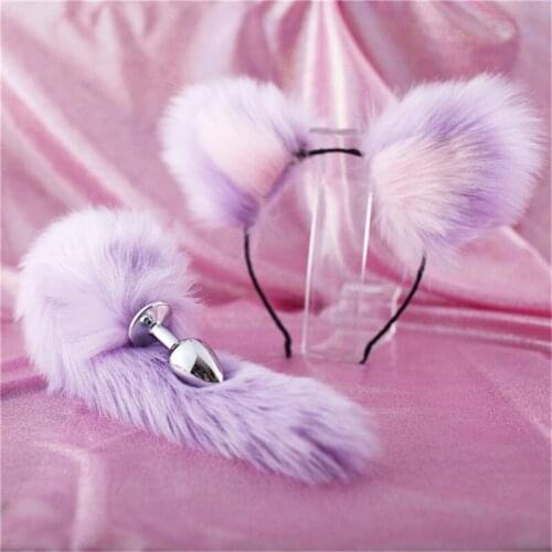 Hot Anime Cosplay Costumes Fancy Neko Faux Fox Fur Cat Ears Long Fur Hair sexy Headband Party Costume Erotic toys cat costume 5