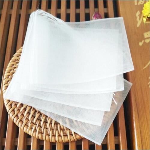 7*9cm Nylon Empty Tea Bag with String Transparent Teabags Filter Tea Strainer Infuser Tea Tool 100pcs/lot