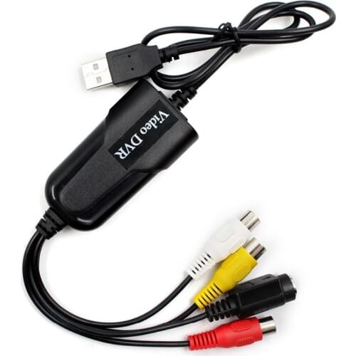 Easycap USB 2.0 Video Capture TV DVD VHS Video DVR Capture Adapter Card with Audio Support Win7/8/Vista for Computer/CCTV Camera
