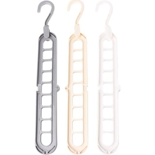 3D Space Saving Magic Clothes Hanger With Hook Cabinet Organizer 360 Rotation