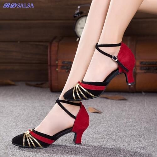 Latin Dancing Shoes For Women Training Shoes Ladies Soft Bottom Practice Adult Modern Friendship Square Dance Shoe Sport Fitness