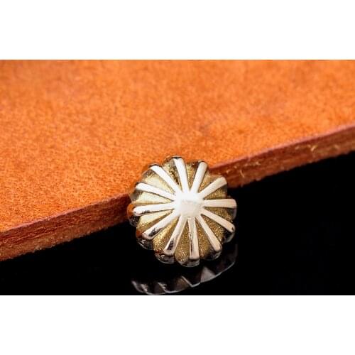 10pc Quality Little Bling Gold Flower Leathercraft Leather Project Wallet Belt Hardware Accessories Conchos Screwback 10mm