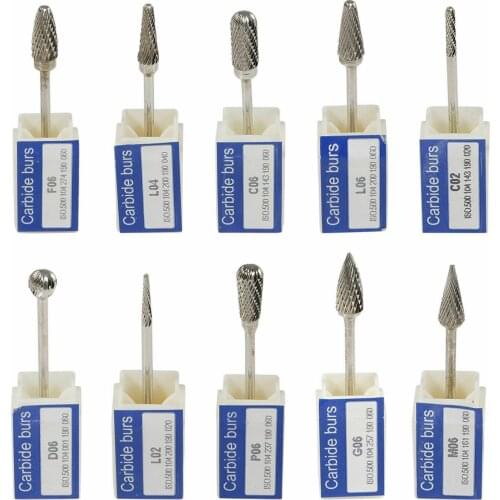Free shipping 10 PCS Dental Tungsten Carbide Burs Drill 2.35mm for Marathon Polisher Handpiece