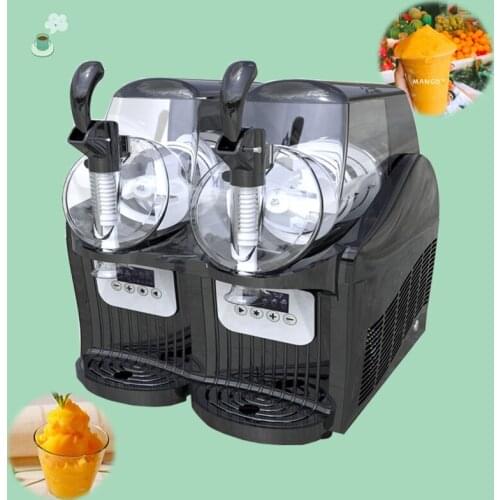 2 Tank Automatic Snow Mud Machine Snow Melting Machine Ice Slush Sand Ice Tea Juice Making Machine