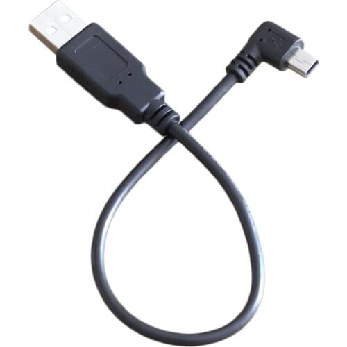 20cm 0.2m USB 2.0 Male to MINI USB 2.0 Male 90 Degree Angled cable mini USB left or right Angled Data Charging Cable