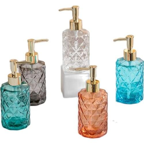 330ML Manual Soap Dispenser Press Type Lotion Empty Bottle Glass Hand Sanitizer Bottle Shampoo Body Wash Flask Bathroom Supplies