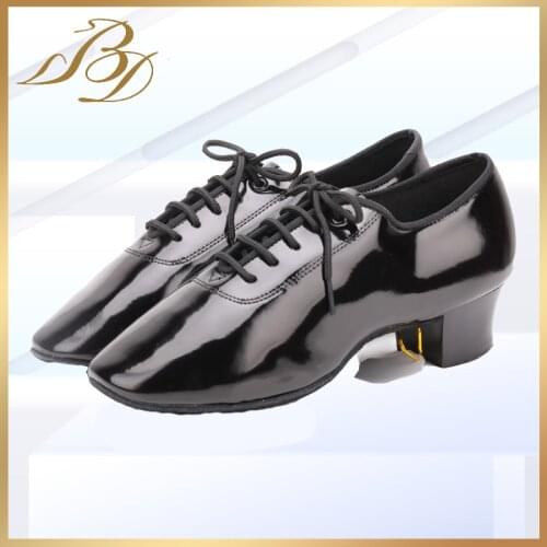 401BD Dance shoes mens Latin dance standard dance shoes 401 black straight sole 4.5cm Heel Free Shipping