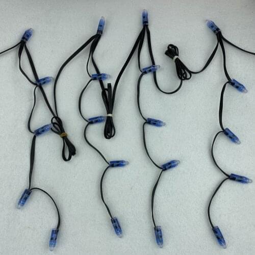 50 pixel stake nodes (Peace family),DC12V 12mm WS2811,5 pixel per cluster,10 clusters,3 foot spacing,all black wire;13.5mm