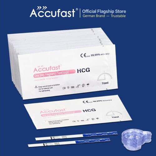ACCUFAST 50Pcs HCG Pregnancy Test Strip Over 99% Accuracy Early Simple Urine Test Strips Multitudinous HCG Pregnancy Test Strips