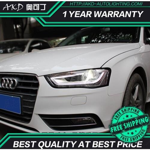 AKD Car Styling for A4 Headlights 2013-2016 A4L RS4 Sedan Headlight DRL Hid Head Lamp Angel Eye Bi Xenon Beam Accessories