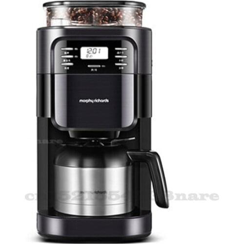 American Coffee Machine Home Automatic Drip Coffee Machine Stainless Steel Thermal Insulation Bean Powder Dual-purpose