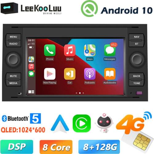LeeKooLuu 2Din Car Radio Android Car Radio GPS Navigation Multimedia Player For Ford Focus 2 Mondeo S C Max Kuga Fiesta Fusion
