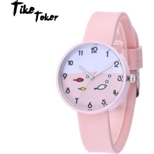 Tike Toker Children Silicone Quartz Watches Famous Brand New Listing Childrens Watch for Girls Boys Gift Clock Fashion Cute Car