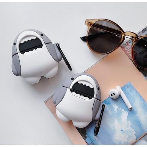For huawei Freebuds 3 Case fashion shark cartoon wireless Bluetooth Earphone Cover for huawei Freebuds 3 Freebud 3 cover fundas