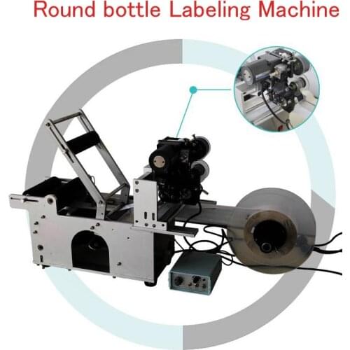 Round Bottle Labeling Machine Ribbon Date Marking Machine Round Bottle Sticker Machine