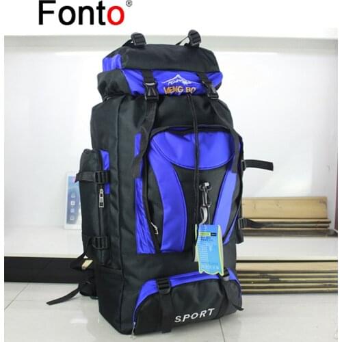 70L Large Capacity Double Shoulder Hiking Camping Backpack Travel Climbing Luggage Outdoor Waterproof Bag