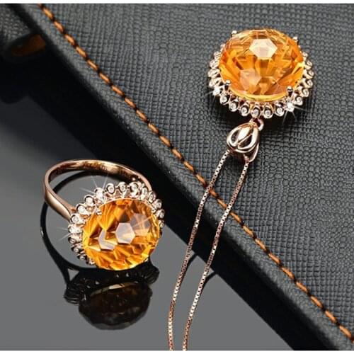 Luxury delicate colorful treasure gold color two-tone geometric adjustable jewelry ladies engagement wedding pendant necklace