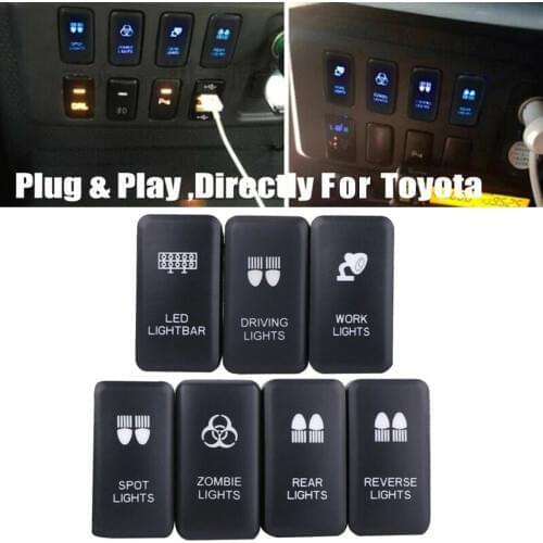 Sale On-Off Push Switch For Toyota Tacoma FJ Cruiser 4Runner Highlander LED Light Bar Switch Push Button