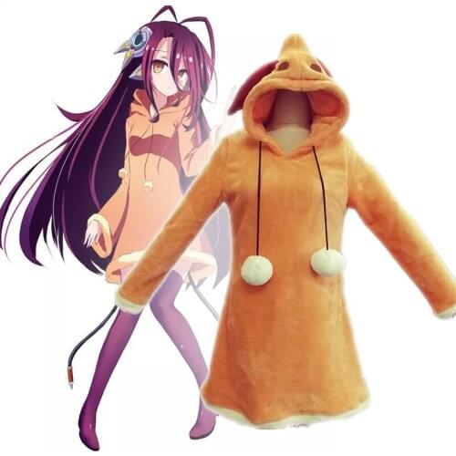 Anime Comic NO GAME NO LIFE Cosplay Costumes Schwi Dola Cosplay Costume School Uniforms Clothes Suits Dresses Coat Orange Hoodie