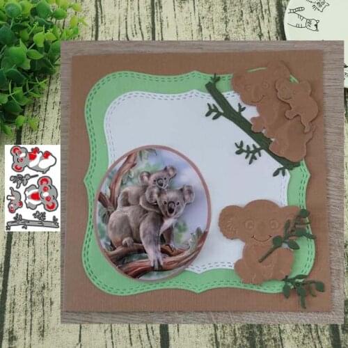 Metal Cutting dies Koala Bamboo Die Cut Scrapbooking Paper Craft Handmade Card Punch Art Cutter Decorative Stencil