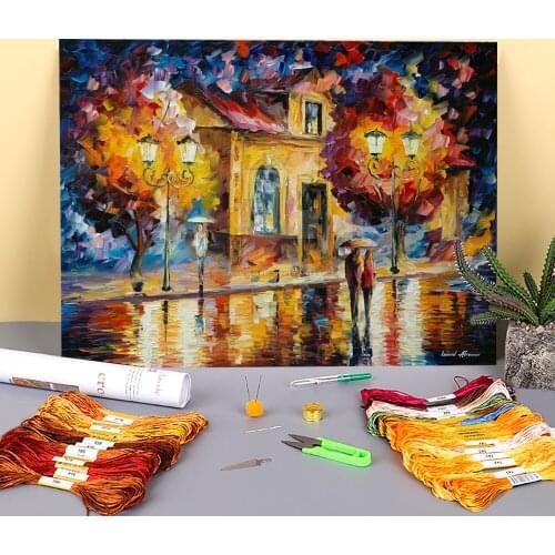 Night Silence Printed 11CT Cross Stitch DIY Embroidery Kit DMC Threads Knitting Sewing Needlework Handicraft Mulina Wholesale