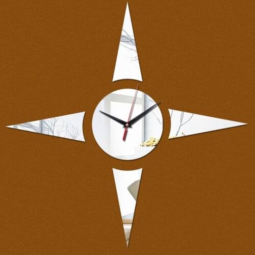 New hot sale quartz living room wall clock clocks horloge watch 3d acrylic mirror stickers horloge murale
