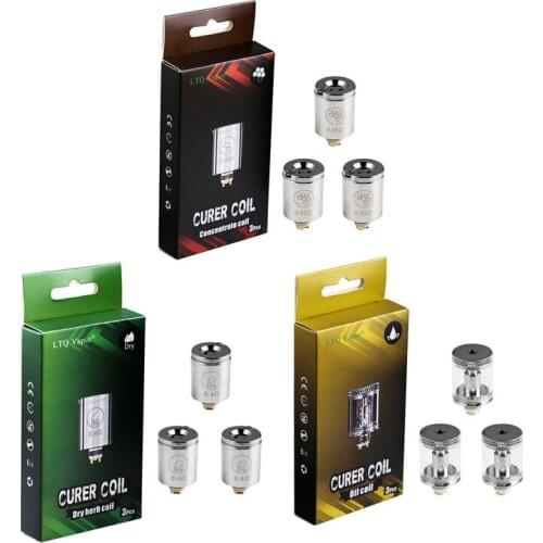 Original Curer 3-in-1 Kit Replacement Coil Heating Base Dry Herb/Wax/Oil Coils for Curer Electric Dab Rig Herbal Kit