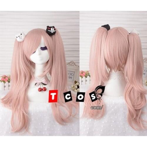 Anime Dangan Ronpa Enoshima Junko Wig Danganronpa Cosplay Costume Heat Resistant Synthetic Hair Wigs + Wig Cap