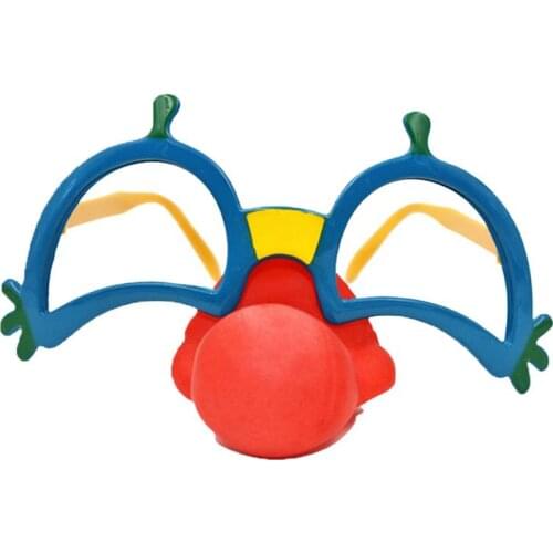 Plastic Clown Glasses Red Nose Joker Dress Up Costume Props Photobooth Props Kids Birthday Party Decorations Party Favor Gift