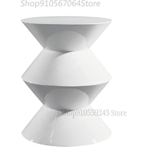 Post-modern Creative Design Small Apartment Sofa Side Table Hotel Model Room Corner Table Italian Light Luxury Coffee Table Beds