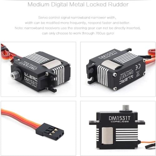 ALZRC DM1531T Medium Digital Metal Locked Rudder Servo For RC Helicopter Aircraft