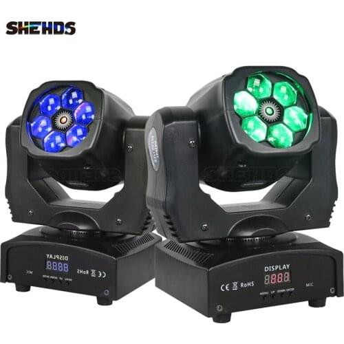 SHEHDS 2/4PCS LED Beam Wash Laser 6x15w RGBW Moving Head Lighting For DJ Club Patry KTV Concert Bar Professional Stage Lighting